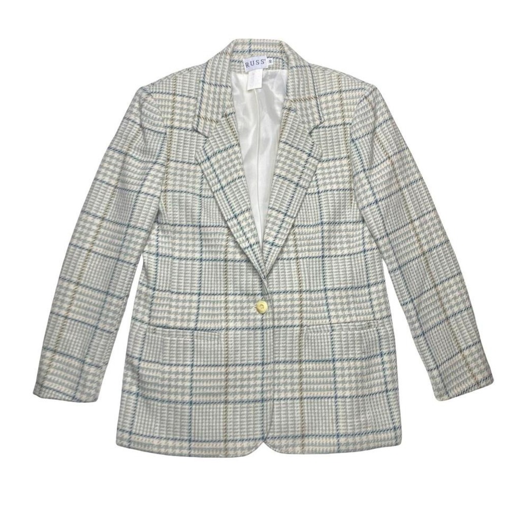 Vintage women's Russ‎ houndstooth blazer coat